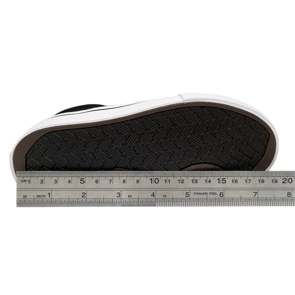 Converse Little Boys Slip-on Skate Sneaker Sz 11 Black-White Canvas Casual Shoes